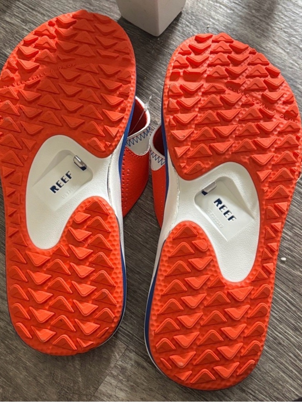 Reef Blue and Red Flip Flop Sandals - Picture 2 of 2